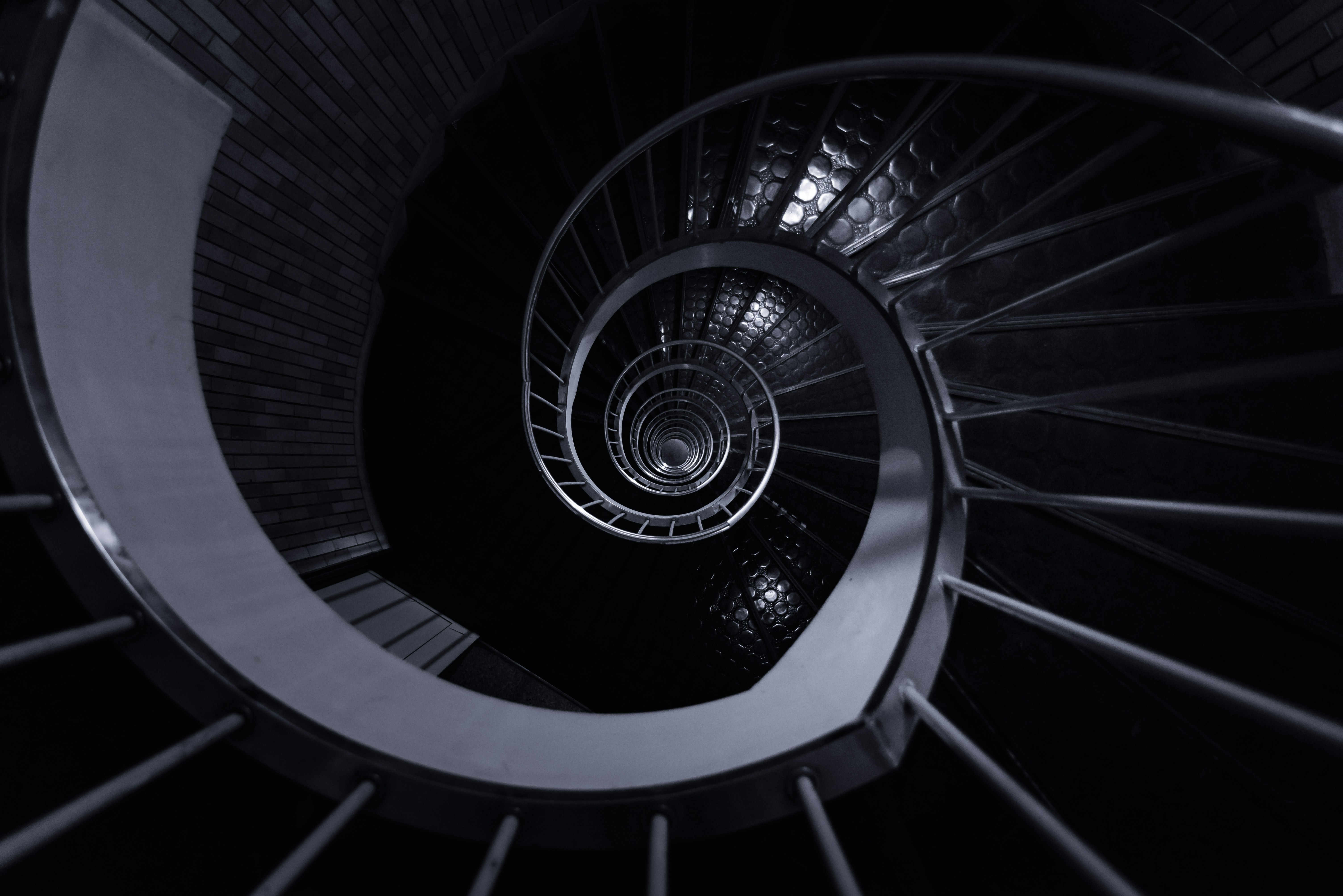 photo of spiral staircase